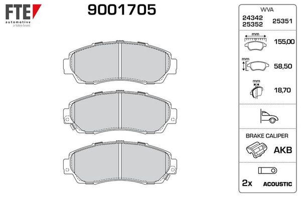 Fren Disk Balata Ön FTE 9001705