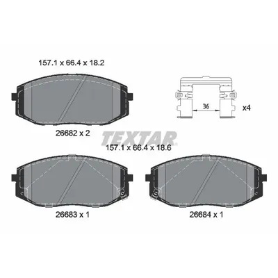 Fren Disk Balata Ön Hyundai Staria (US4)(08.2021->)  TEXTAR 2668201