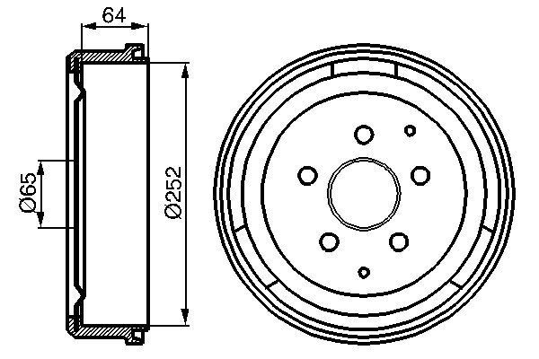 Kampana Arka Sağ veya Sol Volkswagen Typ 2 T3 Transporter Kamyonet Çift Kabin (01.1979->2012)  BOSCH 0 986 477 033