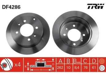 Fren Disk Ayna Arka Sağ ve Sol MGA 50238  5841138310 58411-38310 584113C000 58411-3C000