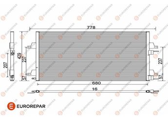 Klima Radyatörü  EUROREPAR 1610163180  1610163180 8200332851