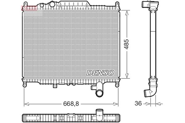 Su Radyatörü  DENSO DRM14003