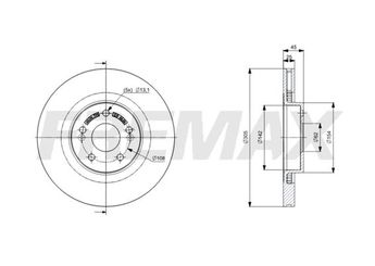Fren Disk Ayna Ön Sağ ve Sol OTOZONE BD9148  204000453AA