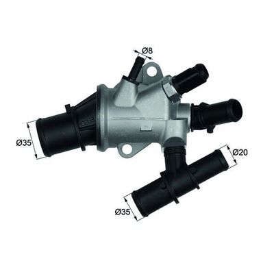Termostat  Fiat Multipla (186)(01.1999->)  MAHLE TI 170 88