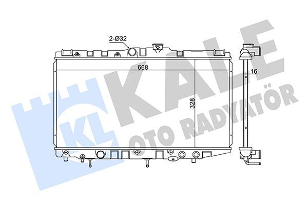 Su Radyatörü  Toyota Carina II (T17)(1988->)  KALE 342160