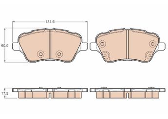 Fren Disk Balata Ön TRW GDB1959  1860476 1751951 1765066 1775672 1785193 1848532 AY112K021BA AY11-2K021-BA AY112K021BB AY11-2K021-BB AY112K021BC AY11-2K021-BC AY112K021BD AY11-2K021-BD MEAY1J2K021AA MEAY-1J2K021-AA