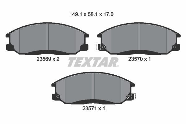 Fren Disk Balata Ön Ssangyong Actyon Sports (2012->)  TEXTAR 2356901