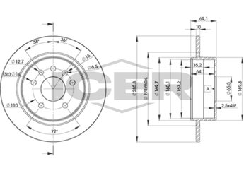 Fren Disk Ayna Arka Sağ ve Sol FROW 395.1102.002  5391537 12763591 12 763 591 4907523 49 07 523 5057476 50 57 476 53 91 537