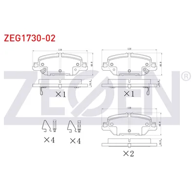 Fren Disk Balata Arka ZEGEN ZEG1730-02