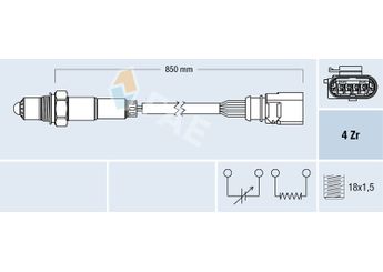 Oksijen (Lambda) Sensörü  FAE 77509  4C906262 04C 906 262