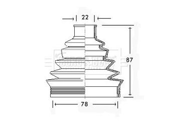 Aks Körüğü Ön İç Sağ veya Sol MEHA 17081  7625541 46307085 46307657 46633191