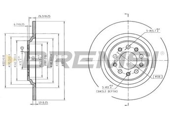 Fren Disk Ayna Ön Sağ ve Sol FIAT ORJINAL K04779886AB  K04779886AB K04779886AC K68243428AB 4779886AB 4779886AC 68243428AB