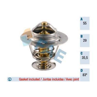 Termostat  Peugeot 306 3K/ HB/ Sedan (S2)(04.1997->)  FIAT ORJINAL 9616090180