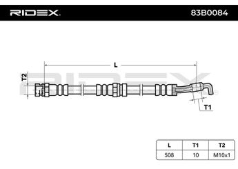 Fren Hortumu Arka Sağ veya Sol WALBURG WBH0668  BKIT43980 GA5R43980 GA5R-43-980 GA5R43980B GA5R-43-980B
