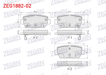 Fren Disk Balata Arka ZEGEN ZEG1882-02   4605B997 4605C012