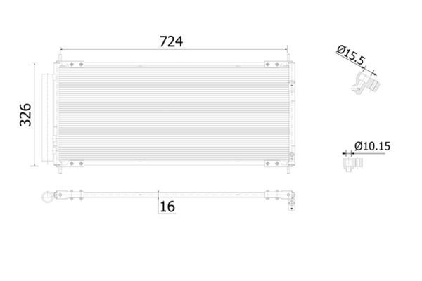 Klima Radyatörü  Honda Insight (ZE2)(01.2009->)  MAHLE AC 904 000S