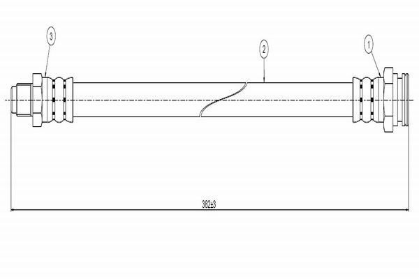 Fren Hortumu Arka Sağ veya Sol Citroen Jumper P.Van (Genis Hacim)(02.1998->)  CAVO C800 674A