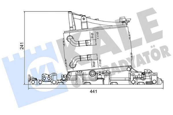 Turbo Radyatörü  Audi A3 Sedan (8VM)(04.2016->)  KALE 376015