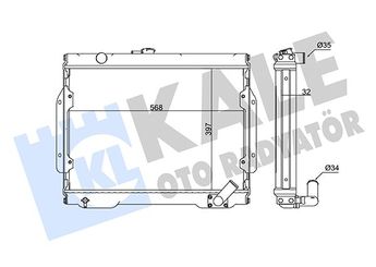 Su Radyatörü  KALE 345985  A2305000303 MB356389 MB356390