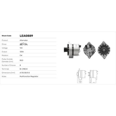 Alternatör  LUCAS ELEKTRIK LEA0889