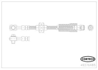 Fren Hortumu Ön Sağ veya Sol WALBURG WBH0404  13245046 13327441 20912237 562129 562148 562181 84025387