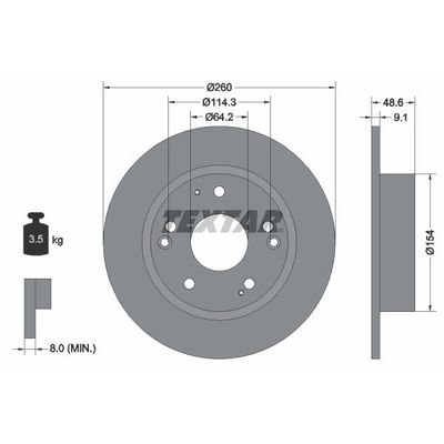 Fren Disk Ayna Arka Sağ ve Sol WALBURG WBD1082C