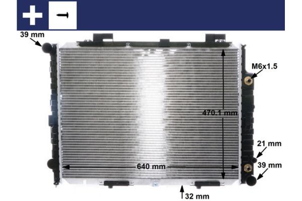 Su Radyatörü  Mercedes E -Serisi S.Wagon (BM 210)(09.1997->)  MAHLE CR 2204001S