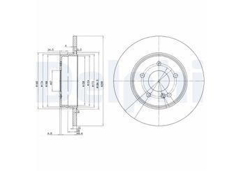 Fren Disk Ayna Arka Sağ ve Sol DELPHI BG3602  A2104230512 2104230512 210 423 0512 210423051264 210 423 051264 A210 423 0512 A210423051264 A210 423 051264