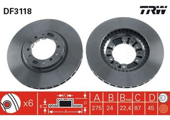 Fren Disk Ayna Ön Sağ ve Sol SWAPP 43144  MR569483 MB618716 MB928697 MR129648