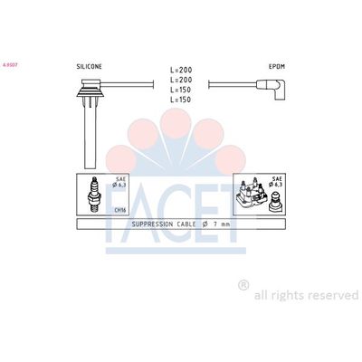 Buji Kablosu  FACET 4.9507