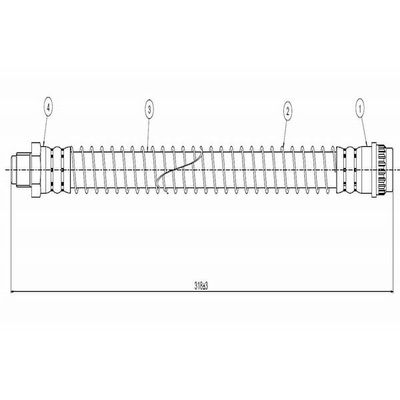 Fren Hortumu Ön Sağ veya Sol Citroen Saxo (09.1999->)  CAVO C800 410A