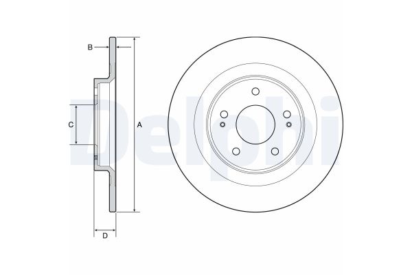 Fren Disk Ayna Arka Sağ ve Sol Mitsubishi ASX (GA0)(2019->)  DELPHI BG4924C
