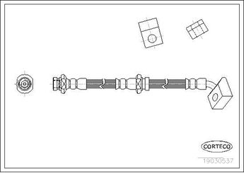 Fren Hortumu Ön Sağ veya Sol CORTECO 19030537  19030537 4621011E11