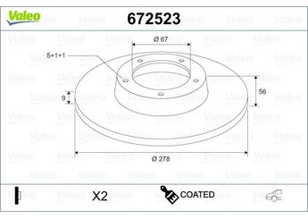 Fren Disk Balata Arka VALEO 672523  1244230512 5098065AA 5098 065AA 5098066AA 5098 066AA 1244231012 2014230512 2034230012 2034230112 2104230112 2104230412 2104230912 A1244230512 A1244231012 A2034230012 A2034230112 A2104230412 A2104230912