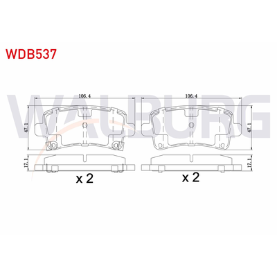 Fren Disk Balata Arka Opel Insignia A (2008->)  WALBURG WDB537