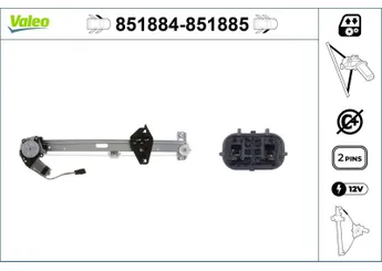 Cam Krikosu Ön Sol VALEO 851884  72250SWAA01 72250-SWA-A01