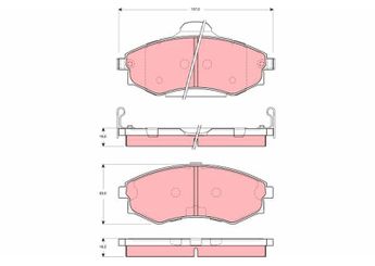 Fren Disk Balata Ön TRW GDB3259  5810129A00 5810117A00 58101-17A00 58101M2A02 58101-M2A02 58101M2A04 58101-M2A04