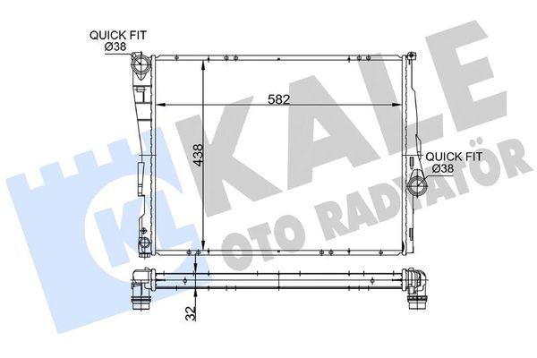 Su Radyatörü  BMW 3 Serisi Compact (E46)(2001->)  KALE 354400