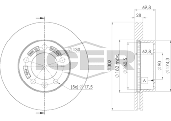 Fren Disk Ayna Ön Sağ ve Sol MAGNETI MARELLI 360704023600  4020600Q0G 40206-00Q0G 4419359 44 19 359 93197403 8200688880 82 00 688 880