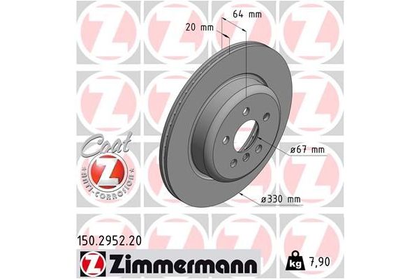 Fren Disk Ayna Arka Sol BMW X6 Serisi (G06)(2019->)  ZIMMERMANN 150.2952.20