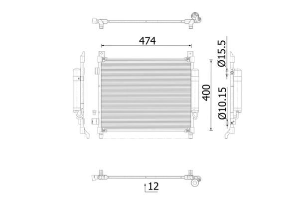 Klima Radyatörü  Nissan Note (E12)(2013->)  MAHLE AC 1027 000S