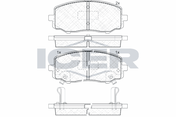 Fren Disk Balata Ön Hyundai i20 (PB)(05.2012->)  AYD 60536A