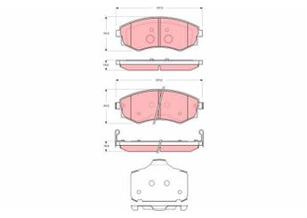 Fren Disk Balata Ön TRW GDB3365  48413091A1 4813008151 4813005012 4813008150 4813008050 4813008152