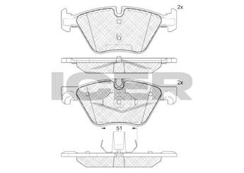 Fren Disk Balata Ön MAGNETI MARELLI 323700036400  34116858047 34116775310