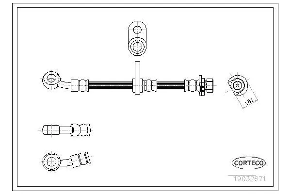 Fren Hortumu Ön Sol ASPART 3HOS1043