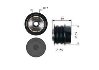Alternatör Kasnağı  GATES OAP7017  274150W040 27415-0W040 274150W042 27415-0W042 274150W041