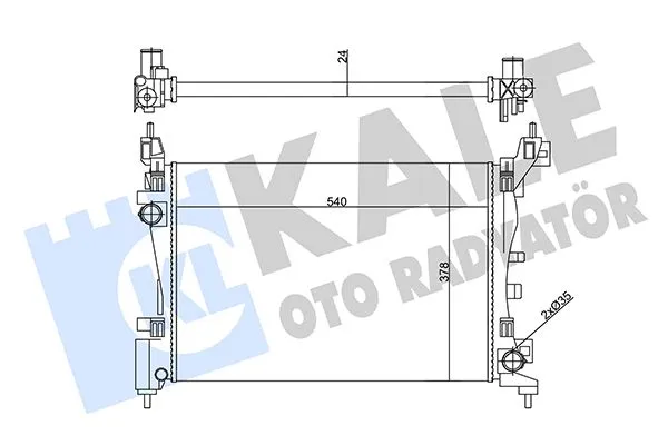 Su Radyatörü  Daewoo Nubira Limousine (2003->)  KALE 356435