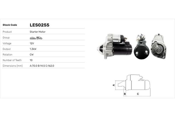 Marş Dinamosu  LUCAS ELEKTRIK LES0255