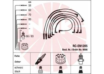 Buji Kablosu  NGK 9996  M102579 NISSANK25 NISSAN K25 M102580 M102581 M102582 M102587