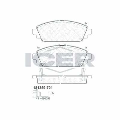 Fren Disk Balata Ön Honda Civic HB (EU)(01.2001->)  OTOZONE FDO9109-R